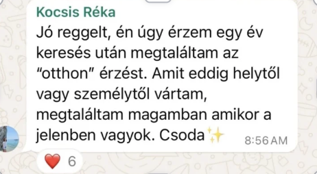 Kocsis Réka visszajelzése